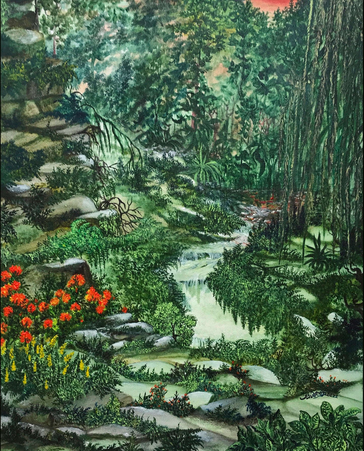 Sun worshippers in the glade