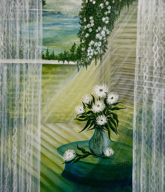 Filtered Light On Chrysanthemums