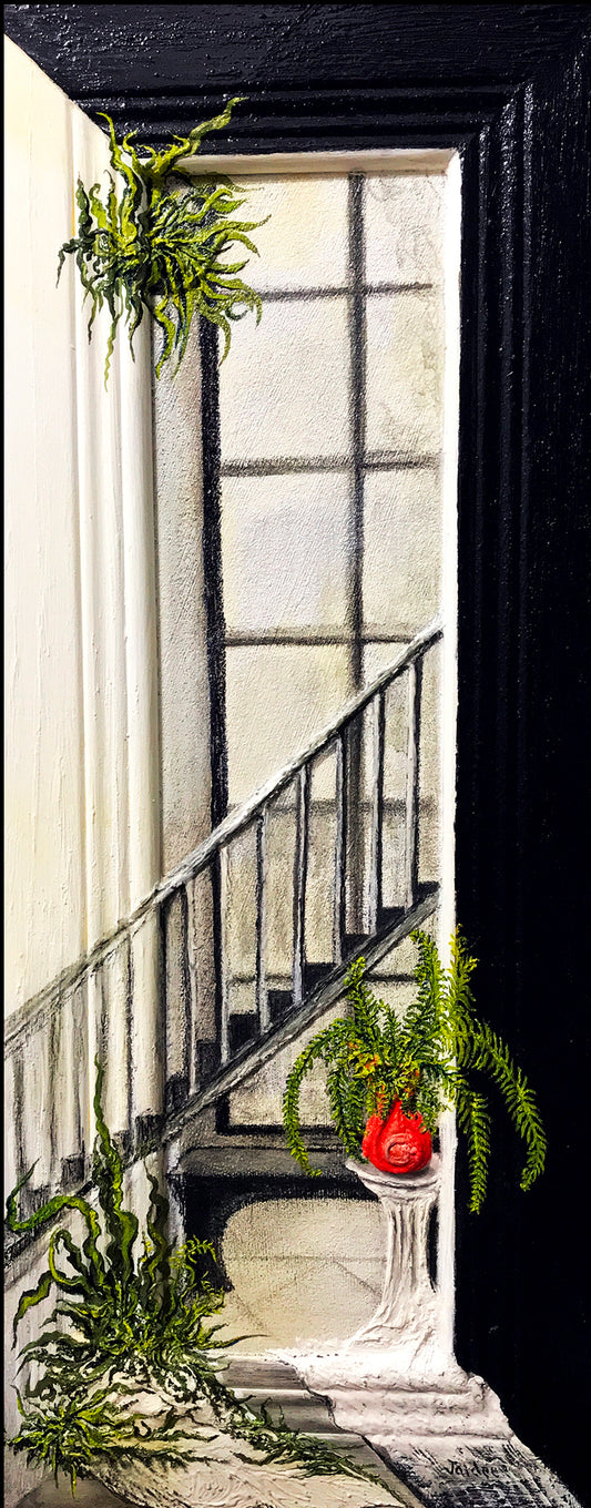 Ferns by the stairs